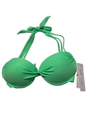 Salt + Cove Bikini Top Size Small Mint Green Tie Straps Padded Cups Underwire